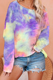 Rainbow Tie Dye Pullover Long Sleeve Top