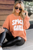 Corded SPICY GIRL Graphic Sweatshirt
