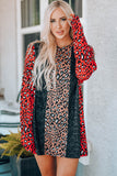 Long Sleeve Leopard Colorblock Tunic Top