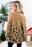 Print Drop Shoulder Loose Knitted Sweater