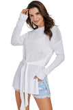 Side Split Belted Pullover Sweater