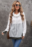 Colorblock Thumbhole Sleeved Sweatshirt
