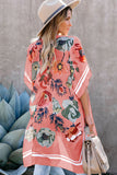 Waterfall Short Sleeve Floral Print Cardigan