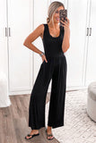 Sleeveless Wide Leg Jumpsuit