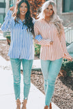 Striped Buttons Closure Long Sleeve Shirt