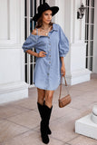 Asymmetric Cold Shoulder Denim Dress