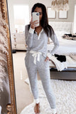 Striped Long Sleeves and Joggers Set