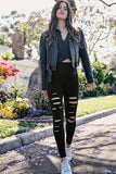 Broken Hole High Waist Leggings