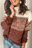 Colorblock Knit Pullover Sweater
