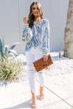 Printed Lantern Sleeve Top