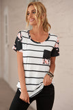 Striped T-shirt with Patch Pocket
