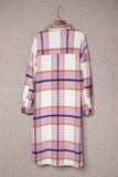 Plaid Print Long Shirt Jacket