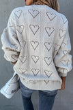 Heart Shape Hollow-out Sweater