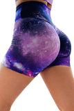 Galaxy Print Booty Yoga Shorts