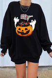 Halloween Pattern Oversize Sweatshirt