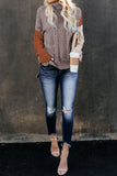 Colorblock Cable Knit Sweater