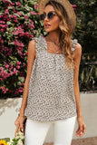 Floral Ruffled Straps Flowy Tank Top