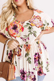 Plus Size Floral Babydoll Tunic Top