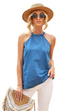 Halter Neck Denim Tank Top