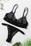 Romantic Night Lace Bralette Lingerie Set