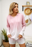 Dip Dye Hooded Lounge Sweatshirt Shorts Set