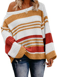 Striped Pattern Knit Sweater