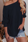 Plain Relaxed Fit Crew Neck Pullover Sweatshirt