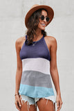 Color Block Striped Knit Tank Top
