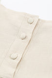 Khaki Flutter Shoulder Babydoll Top