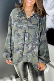 Long Sleeve Camo Print Oversize Hoodie