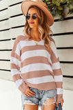 Striped Colorblock Knit Sweater