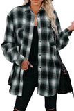 Buttons Pocketed Plaid Shacket