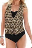 Print Halter Neck Backless Tankini