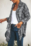 Plaid Drape Cardigan