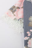 Floral Print Gray T-shirt