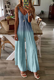 Gradient Color Spaghetti V-Neck Wide Leg Jumpsuit