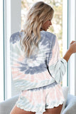Floral Print White Knit Lounge Set