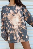 Tie-dye Printed Oversized Sweatshirt