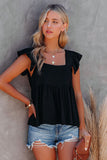 Flutter Shoulder Babydoll Top