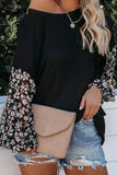 Blossom Contrast Swiss Dot Knit Top