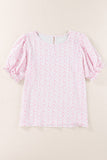 Floral Smocked Puff Sleeve Blouse