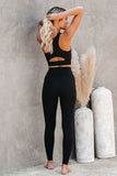 Crop Yoga Bra and High Waist Leggings Sports Wear