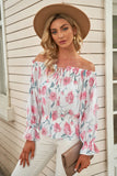 Floral Print Off the Shoulder Blouse