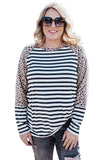 Stripe Cheetah Raglan Top