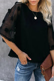 Crew Neck Kimono Sleeve Knit Top