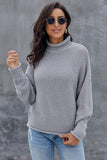 Oversized Chunky Batwing Long Sleeve Turtleneck Sweater