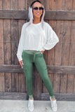 Green Hybrid Pocketed Cargo Leggings