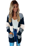 Colorblock Popcorn Knit Cardigan