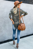 Camo Print Long Sleeve Top