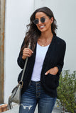 Chunky Knit Solid Cardigan with Pocket
